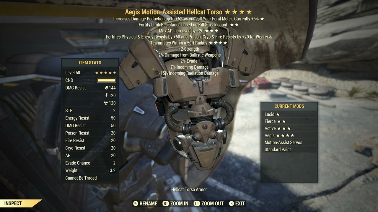 Fallout 76 PTS 5 Star Legendary Power Armour