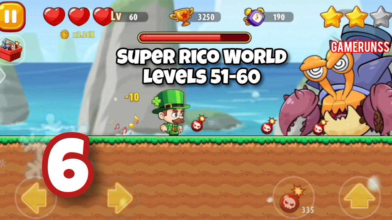 Super Rico World - Gameplay Walkthrough Android Part 6 - Levels 51-60
