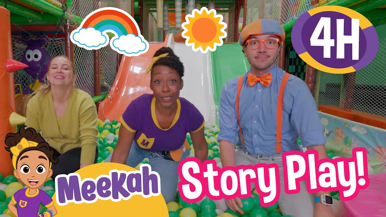 Blippi and Meekah's Story Play Exercise! | 4 HOURS OF MEEKAH! | Educational Videos for Kids
