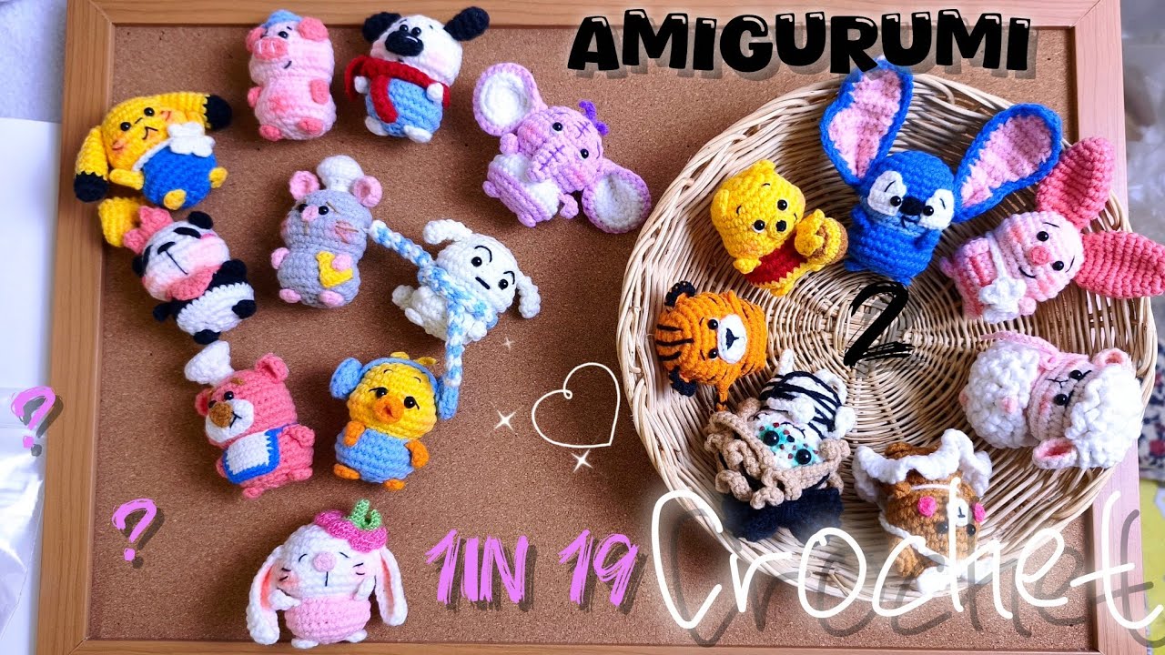 Crochet 19 in 1 Amigurumi keychain #keychain