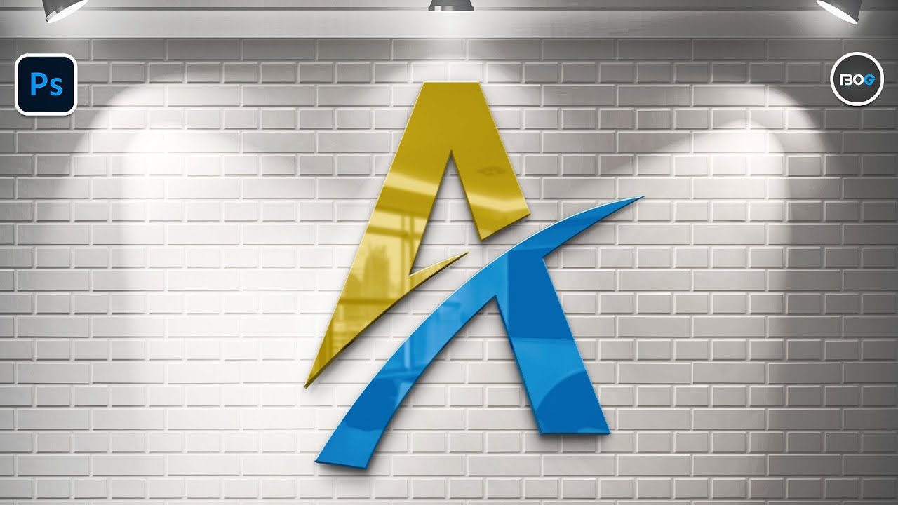 Photoshop Tutorial - A Letter Logo Design /How to Make Logo Design