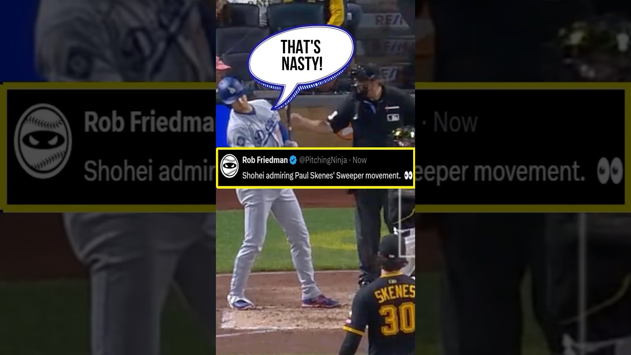 Shohei is IMPRESSED by Paul Skenes&rsquo;s Sweeper 🤣 #mlb #baseball