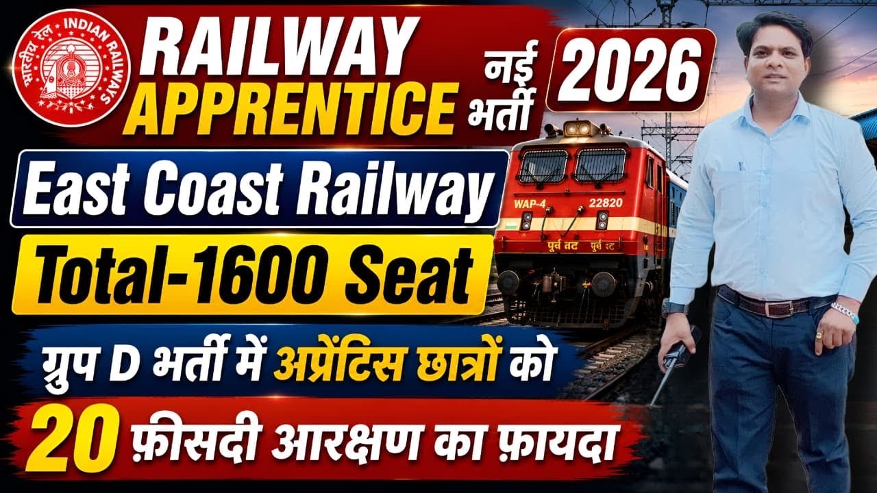 Railway Apprentice New Vacancy 2026 | East Coast Railway Apprentice 2026 | ECoR Apprentice Vacancy 