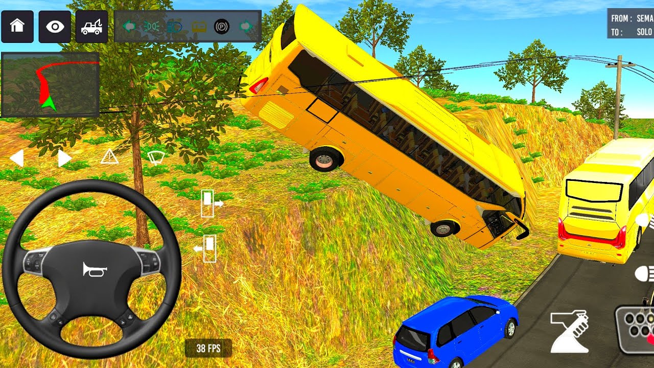 BUS SIMULATOR INDONESIA|| Bus🚌 Driving👮‍♂️ City euro Coach bus Simulator 🔥-Android Gameplay Bus 2024