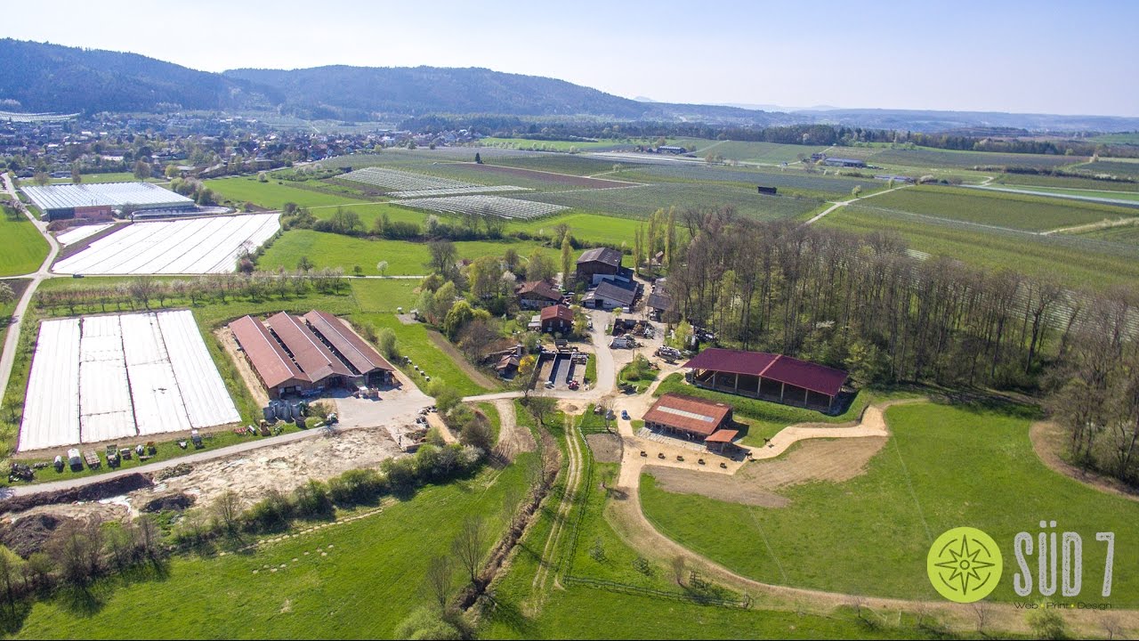 Luftaufnahmen Gewächshaus und Erlenhof - Pestalozzi Kinderdorf Wahlwies