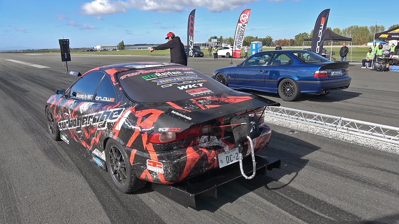 900HP+ Honda Integra Turbo WKT vs 800HP BMW M6 Manhart Performance