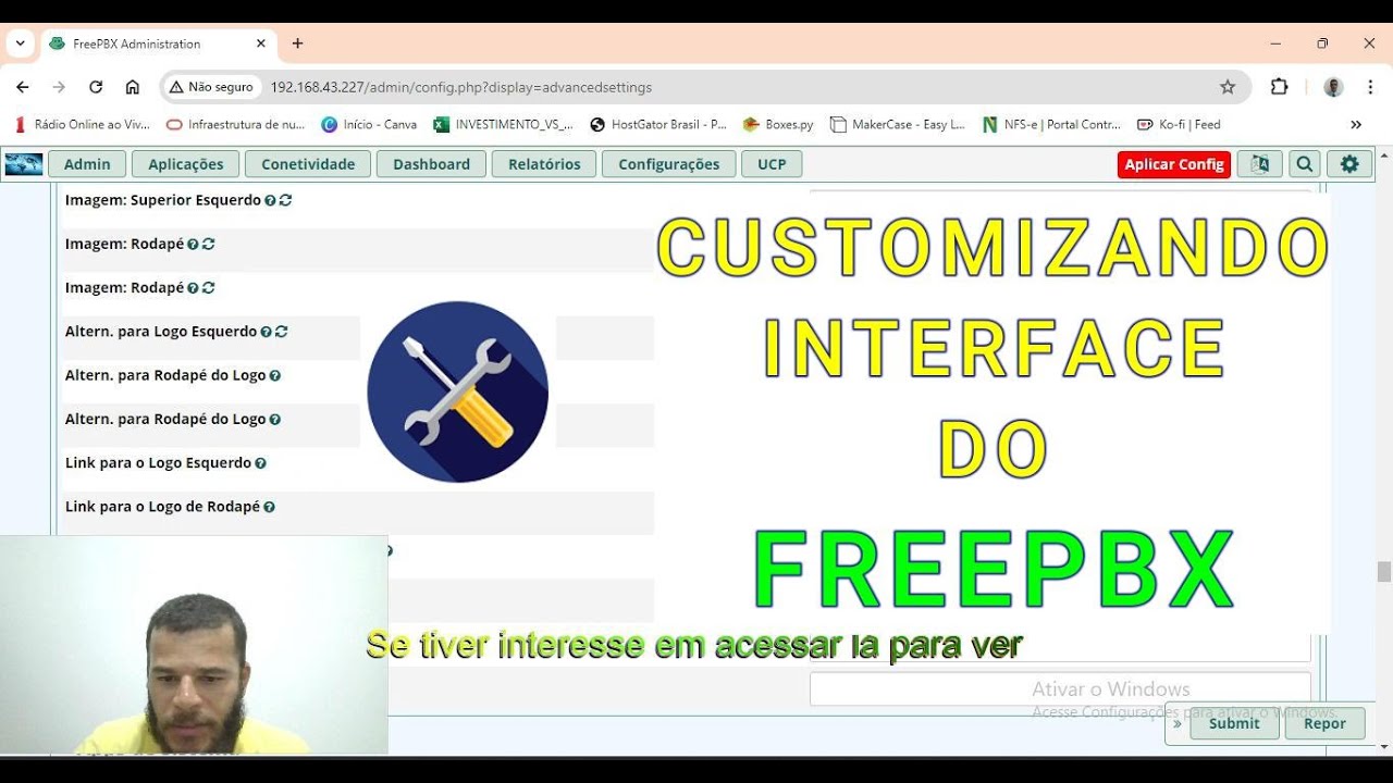 COMO PERSONALIZAR A APARÊNCIA DO FreePBX para se adequar à sua marca