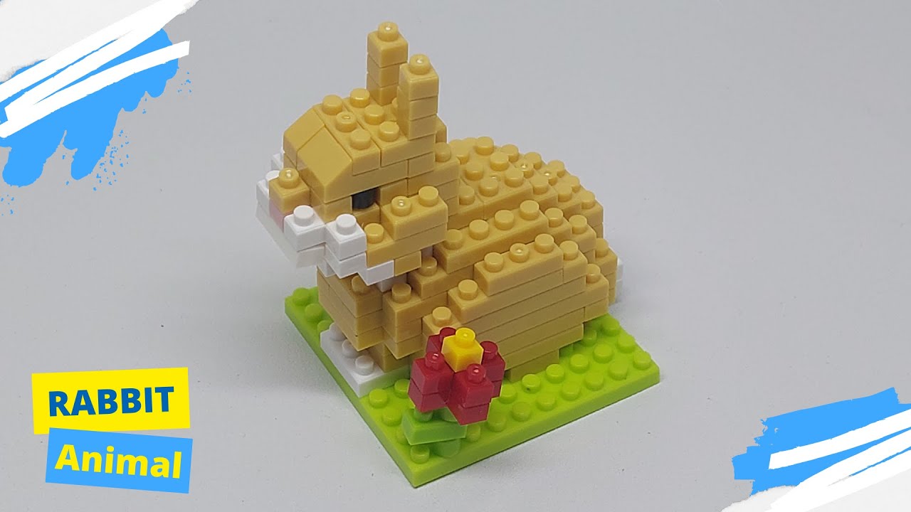 DAISO Rabbit  | Animal Block | Lego | Petit Block #build #block #brick #lego