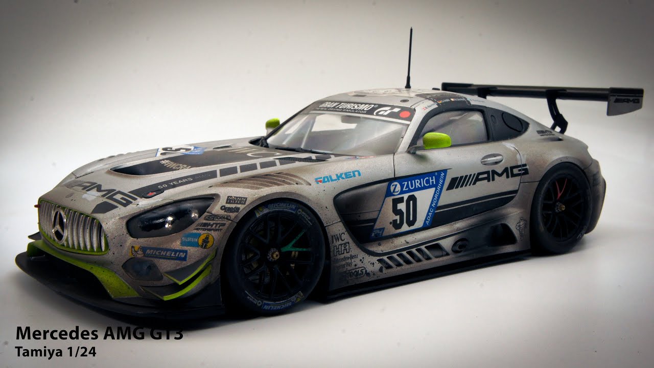 Сборка и гоночная обработка Mercedes AMG GT3 | Tamiya 1/24