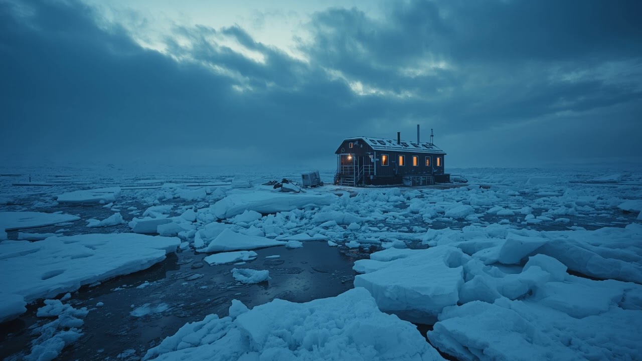 Iceplate Outpost 🧊 2 Hour Arctic Siege Ambience  Polar Wind Soundscape  Flickering Refuge | Sci-Fi