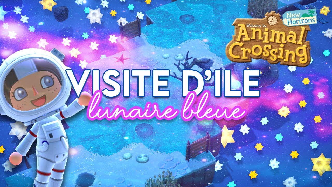 VISITE D'ÎLE LUNAIRE BLEUE INCROYABLE 🌙 - ANIMAL CROSSING NEW HORIZONS