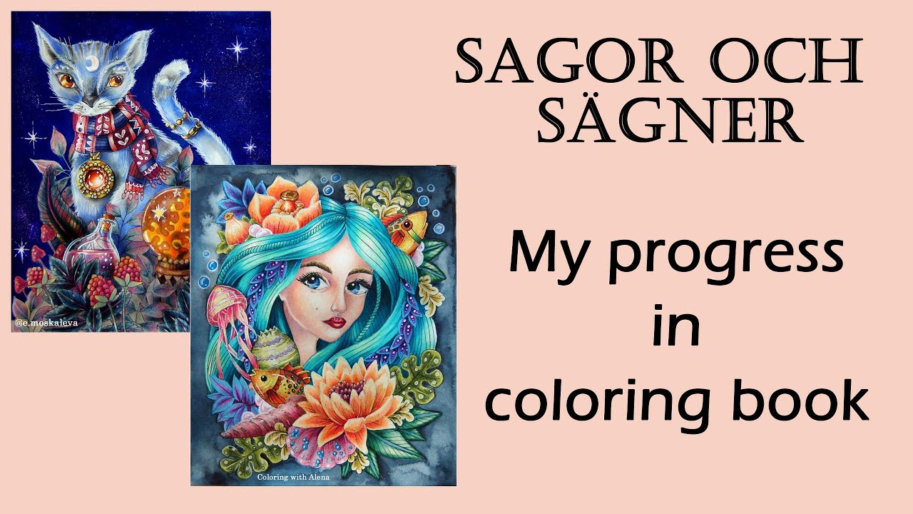 My progress in 'Sagor och Sagner'  Silent flip through of coloring book #coloringbook