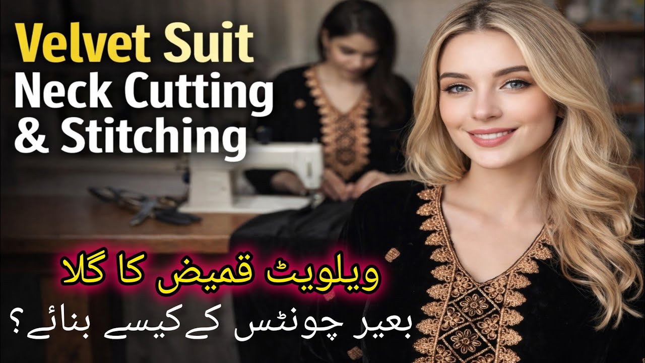 Velvet suit ka gala kaise banaen |velvet suit ka gala banane ka tarika|velvet suit neck cutting 2026