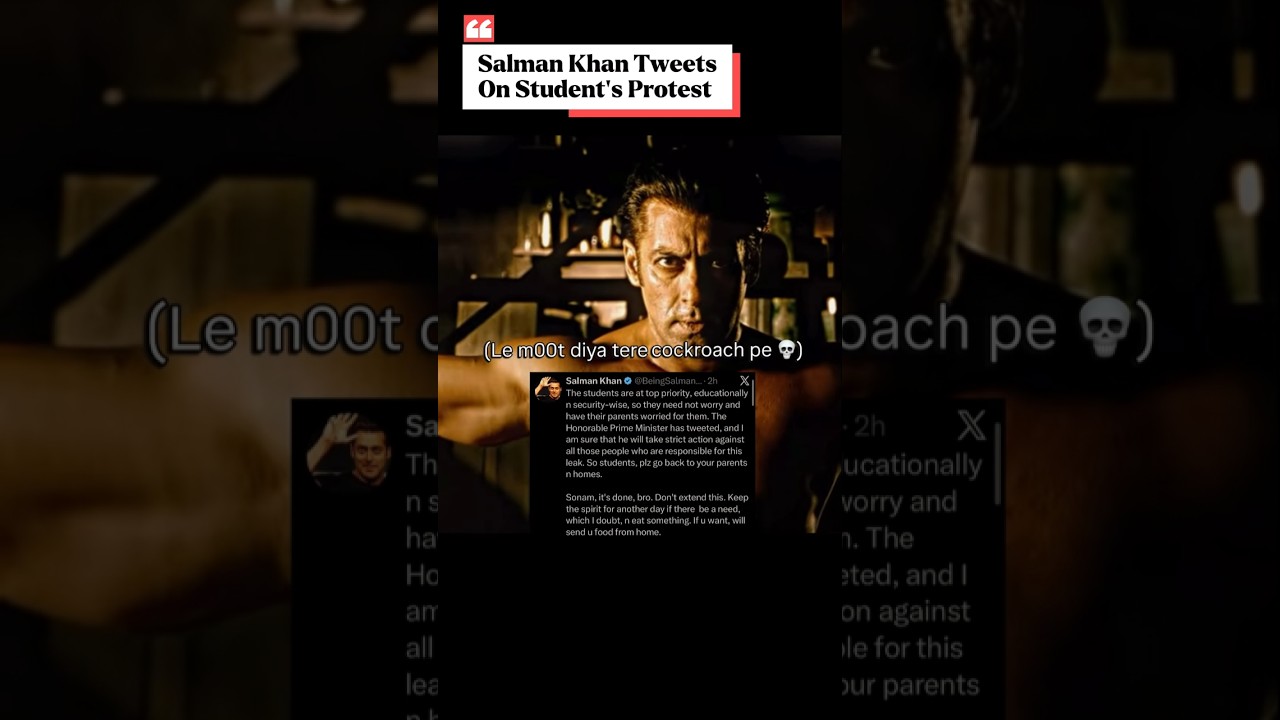 Salman Khan Tweets On Student's Protest