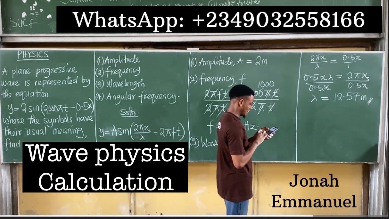 Учебник по физике JAMB 2024 по волновому уравнению #excellenceacademy #jonahemmanuel #waves