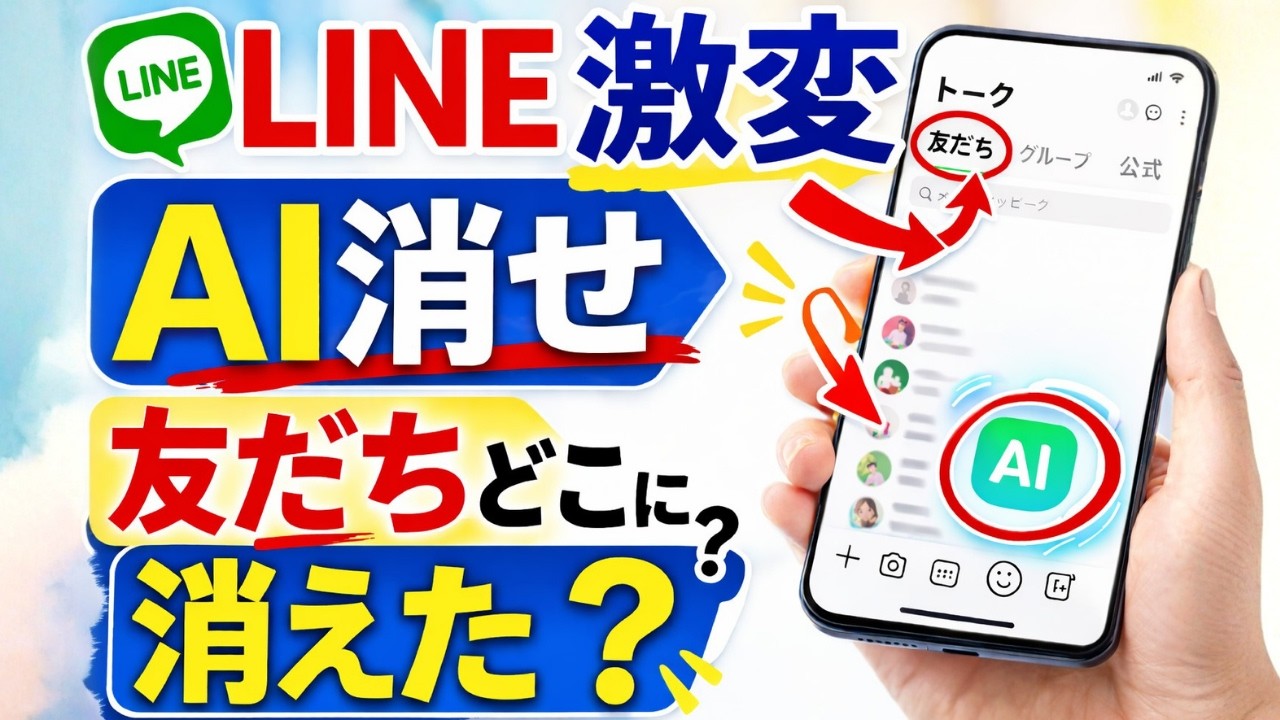 【最新】LINEの変更点3つを解説！AIボタンの非表示方法も