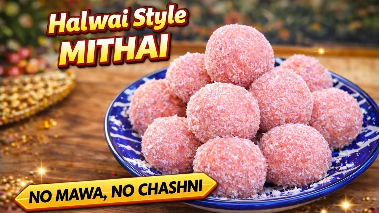 Halwai Style Mithai Recipe | No Mawa No Chashni |Easy Sweet Recipe 
