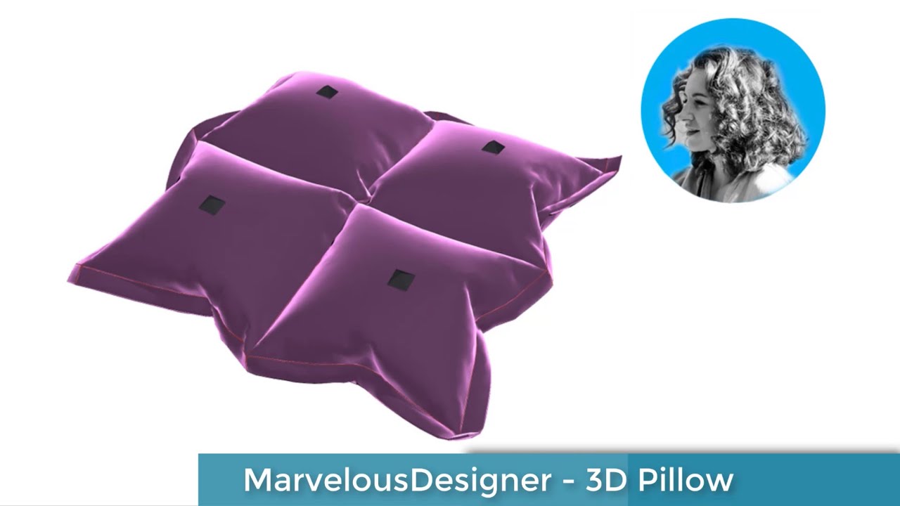 Подушки с декоративными элементами в Marvelous Designer