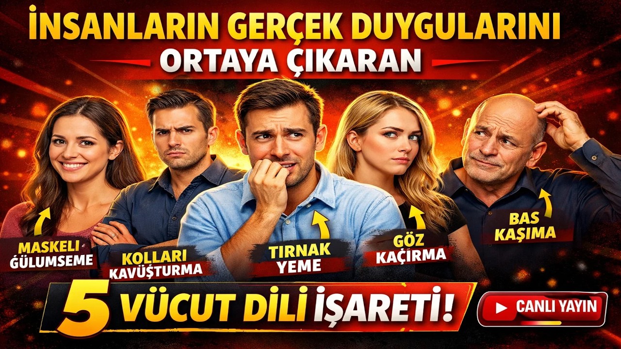 LIVE 🔴 İnsanların Gerçek Duygularını Ortaya Çıkaran 5 Vücut Dili İşareti