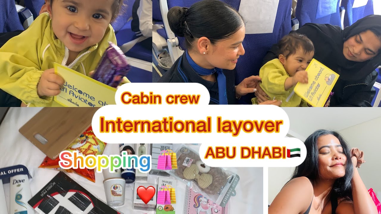 CABIN CREW INTERNATIONAL LAYOVER/ Abu Dhabi 🇦🇪/ shopping #cabincrew #layover #international #vlog