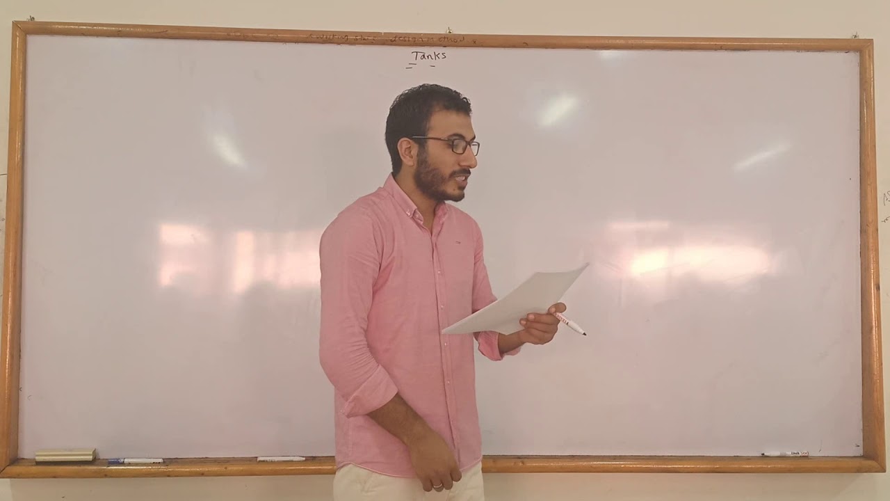 سكشن4 ( 22/ 10/ 2018 ) - كورس خرسانه 3 -  تصميم الخزانات  Design of Tanks -  م / محمد الحسينى