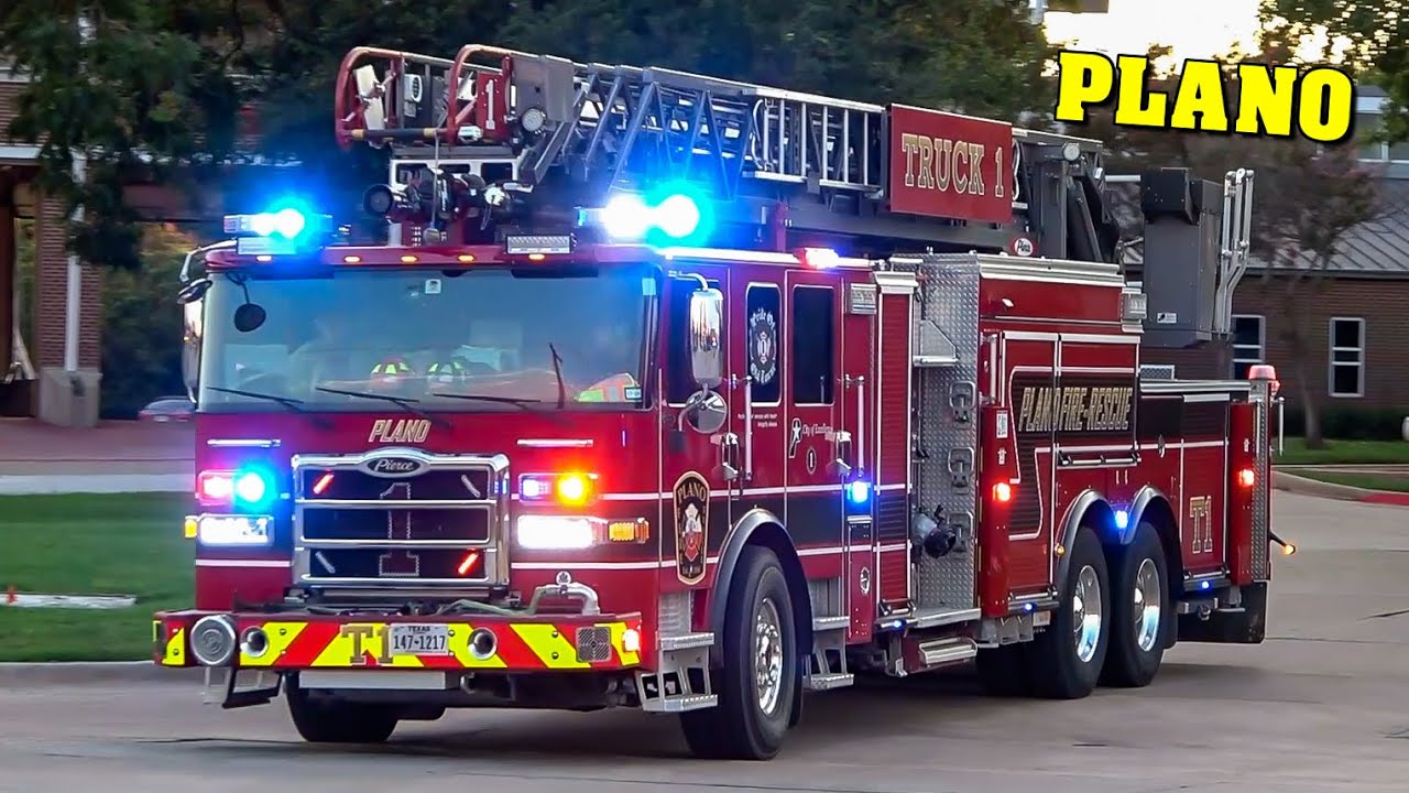 [EVERYONE GOES] - PLANO Fire Station 1 | FULL HOUSE Response: Medic 1, Engine 1 & Truck 1 for a MVA!