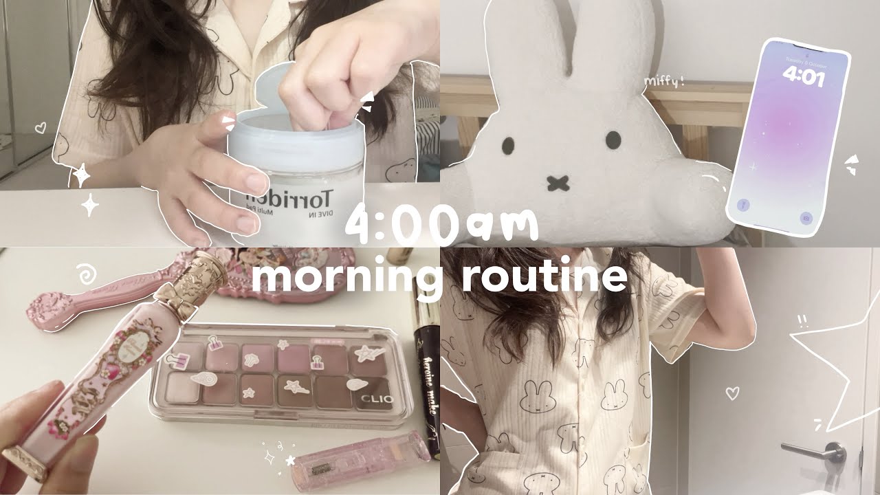 Подъем в 4:00 утра 💭 раннее тихое утро, GRWM для насыщенного дня, последовательные здоровые привычки