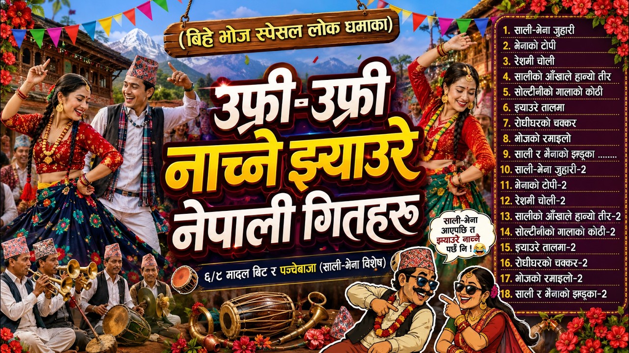 उफ्री-उफ्री नाच्ने झ्याउरे नेपाली गीतहरू 🎶 | Nonstop Folk Dancing Hits 💃 | Top Nepali Dancing Songs