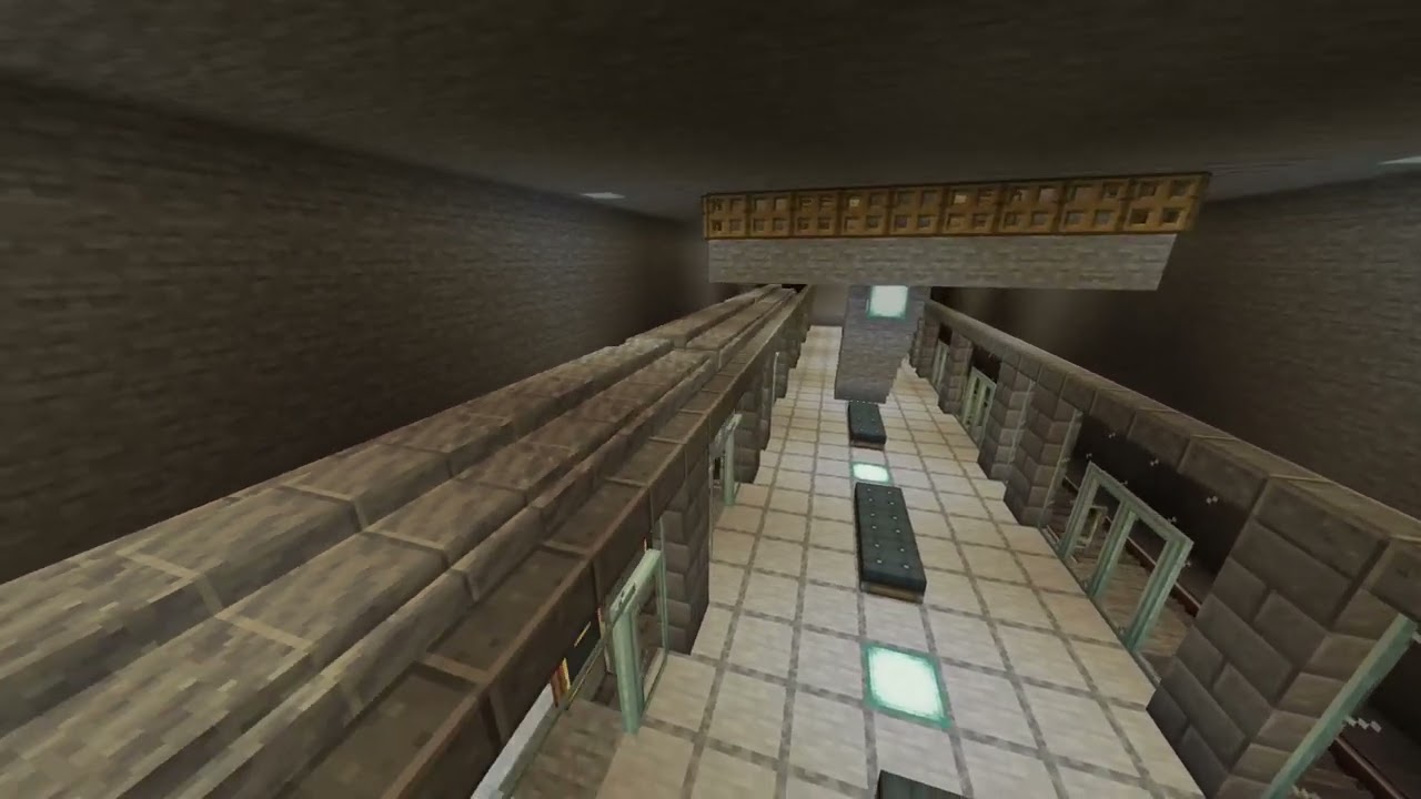 Minecraft Create Mod with metro platform screen doors