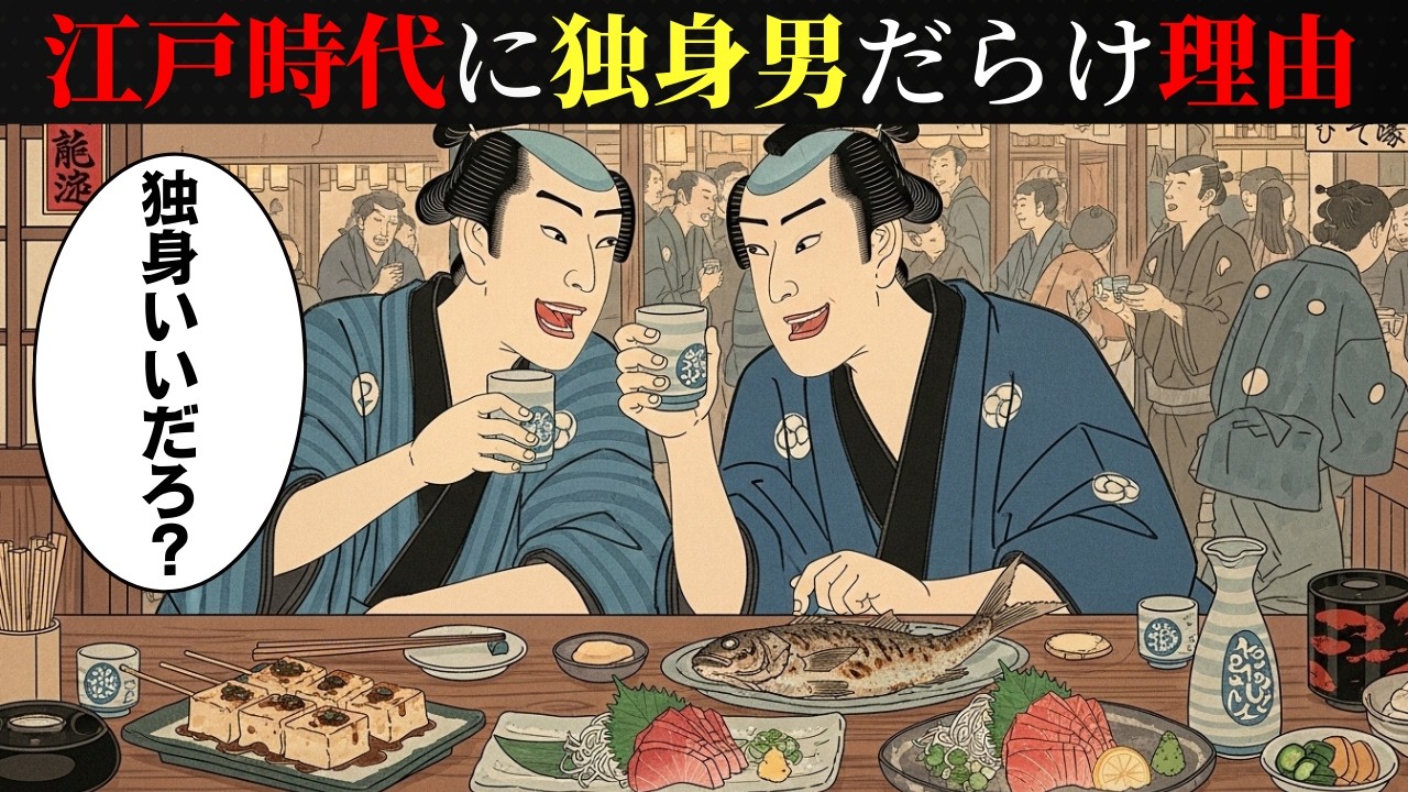 なぜ江戸時代の男性は独身が多かったのか？独身男だらけの理由【江戸時代の庶民】