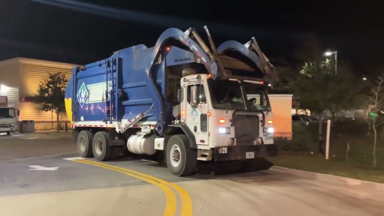 45 Minutes of a Waste connections Peterbuilt Mcneilus Atlantic Front loader