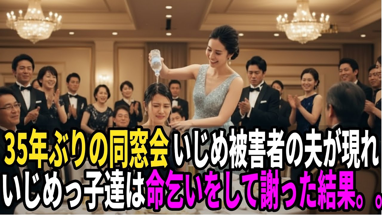 35年ぶりの同窓会。いじめ被害者の夫が現れ。いじめ子達は命乞いをして謝った結果。。。