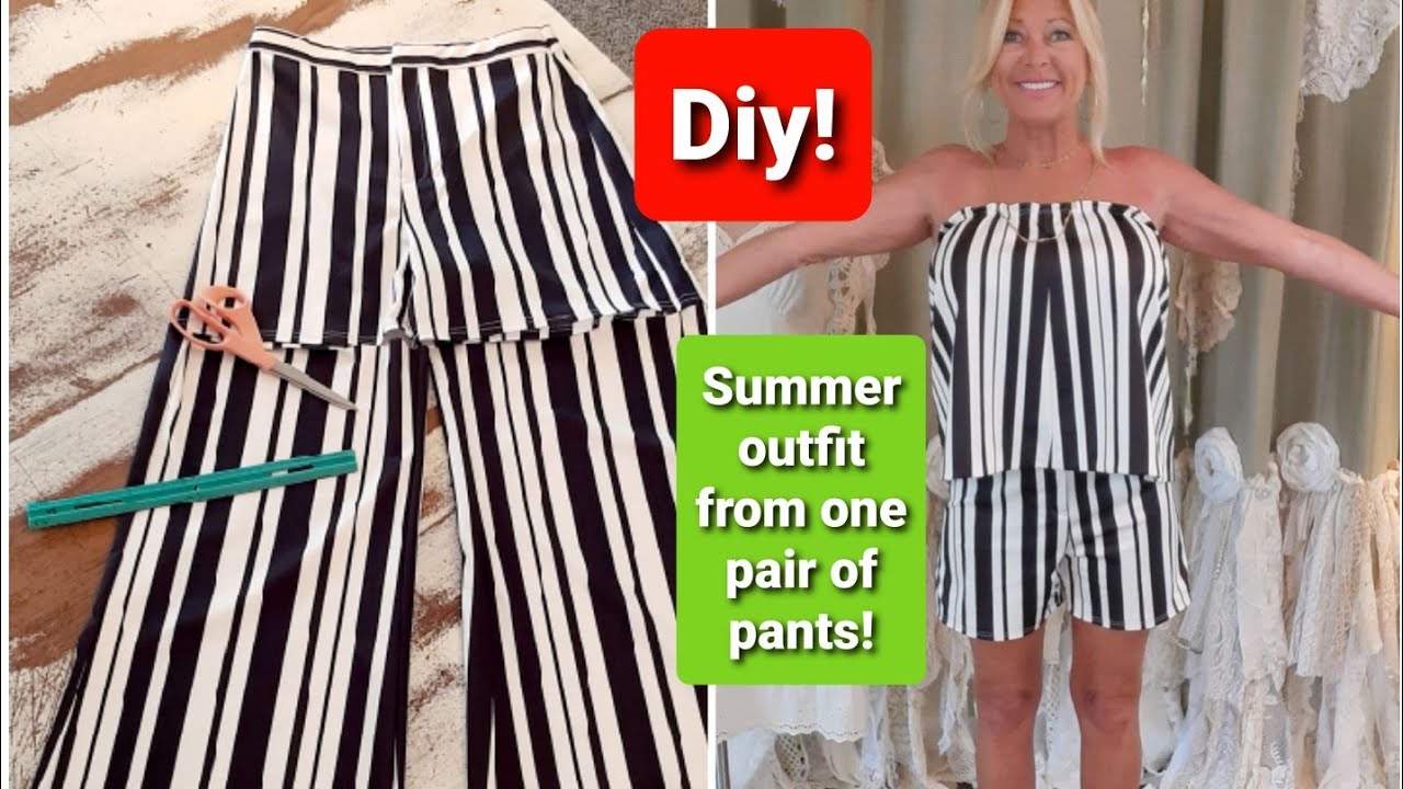 Upcycle DIY! Turn a Pair of Pants into a Cute Summer Outfit!