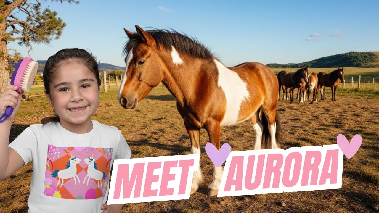 Evangelina Prepares Her Horse Aurora to Ride | Learning Horse Care for Kids
