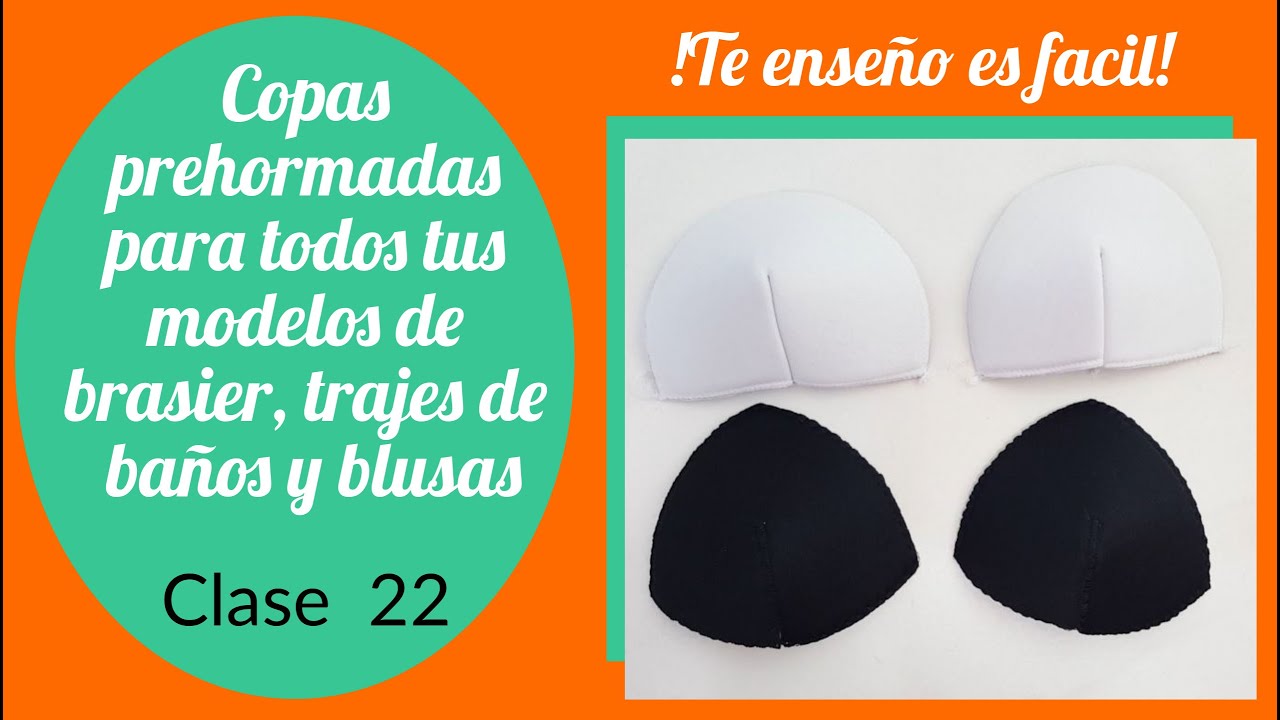 Aprende a hacer copas prehormadas para todos tus modelo de blusa brasier y trajes de baño. Clase 22