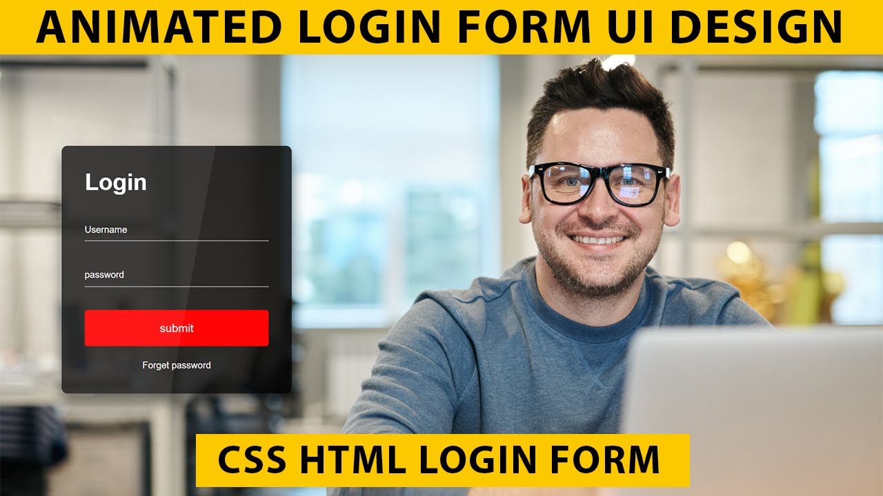 How To Create Transparent Login Form In HTML & CSS |  Login Form Design | Sign In Form | No jQuery