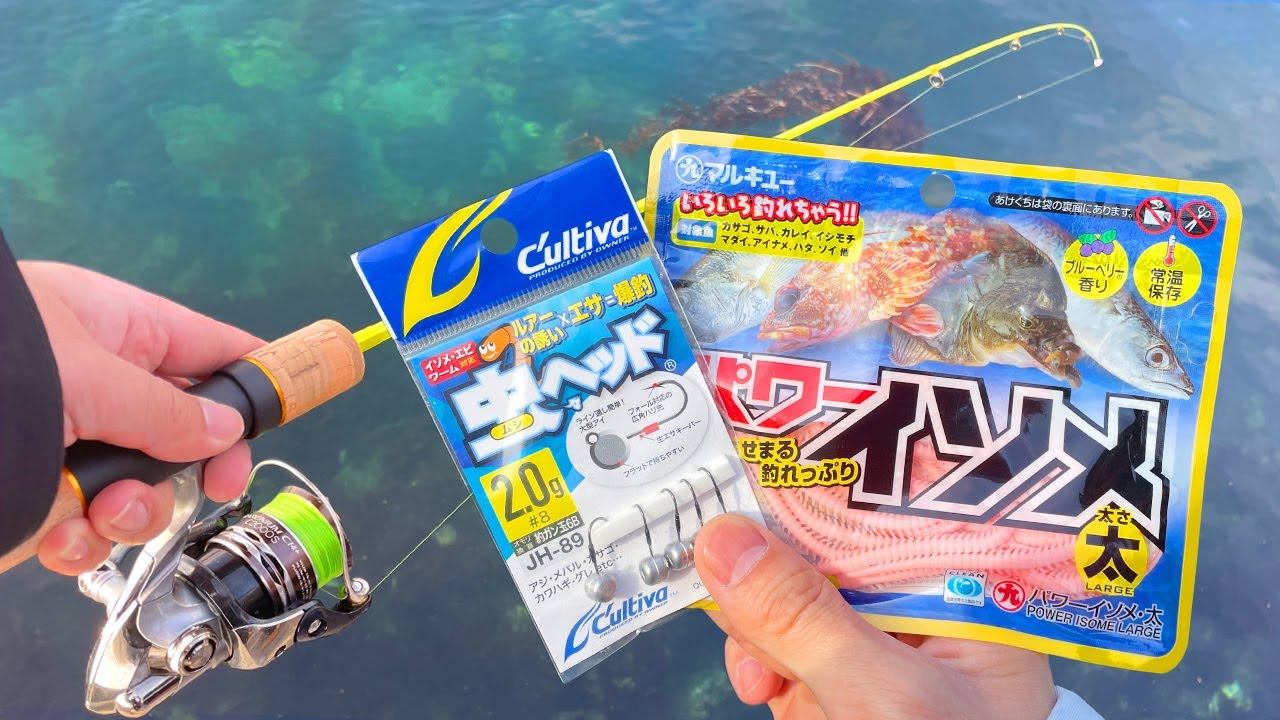 「虫ヘッド」に「パワーイソメ」を付けた釣りが楽しすぎる！【鱒レンジャー】