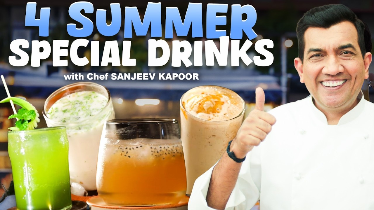 4 Desi Summer Coolers You NEED This Heat! | Refreshing Summer Recipes By Chef Sanjeev Kapoor