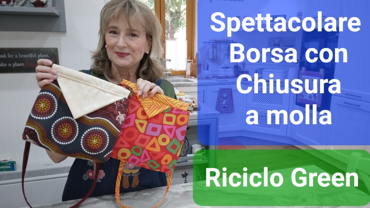 Favolosa borsa con chiusura a molla. Tutorial facile e completo.