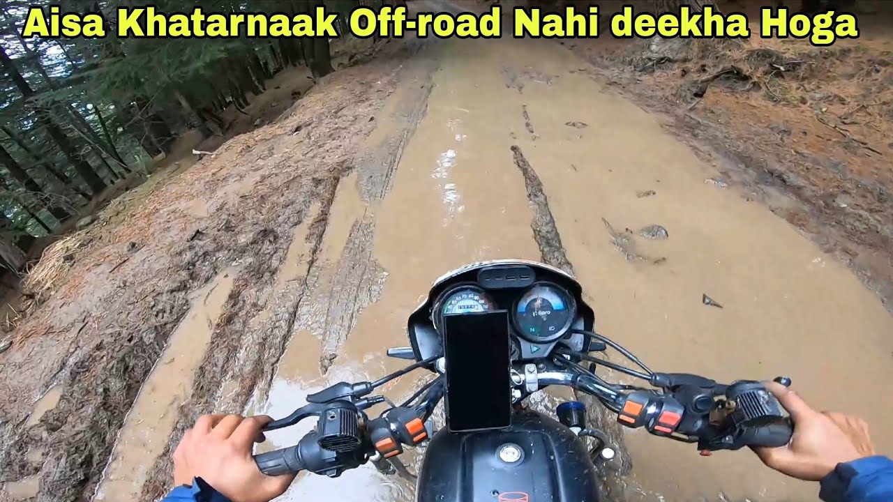 Bad Road Condition of Bijli Mahadev | Off-roading on 100cc Bike Hero Splendor Plus | Kullu Himachal