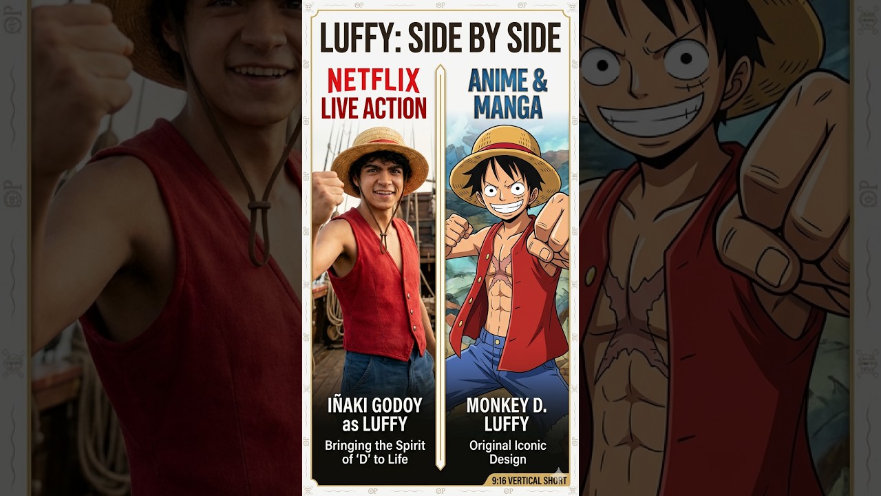 One Piece Live Characters Comparison #OnePieceLiveAction #onepiece #OnePieceNetflix #onepieceanime