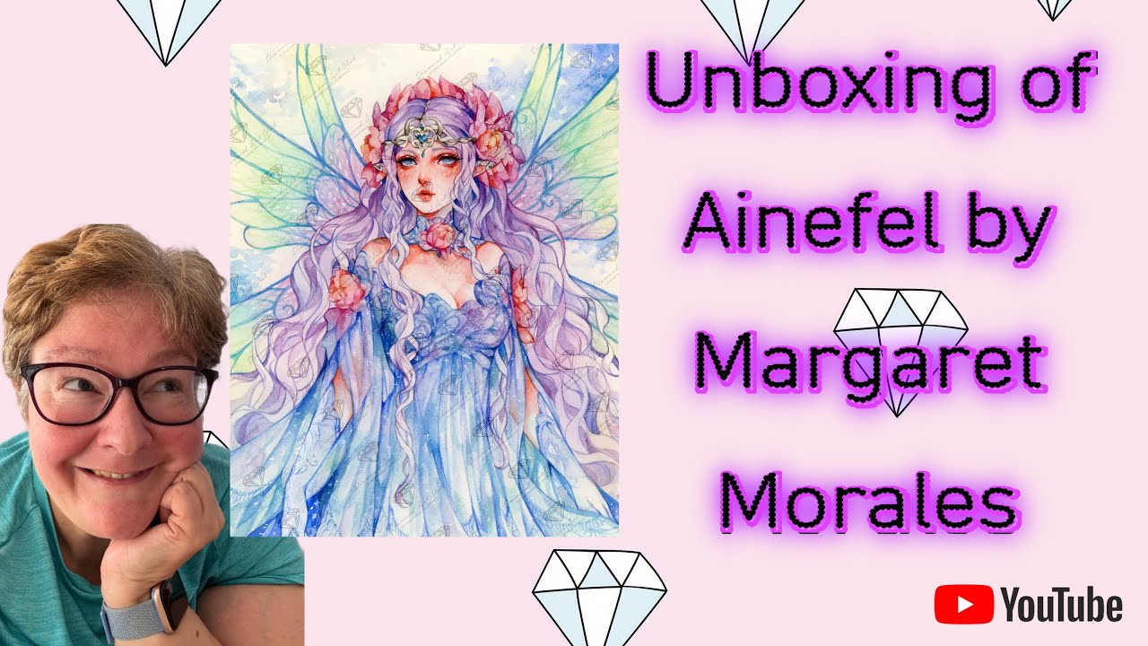 Видео распаковки картины «Алмазная живопись» от Маргарет Моралес из Diamond Art Club.