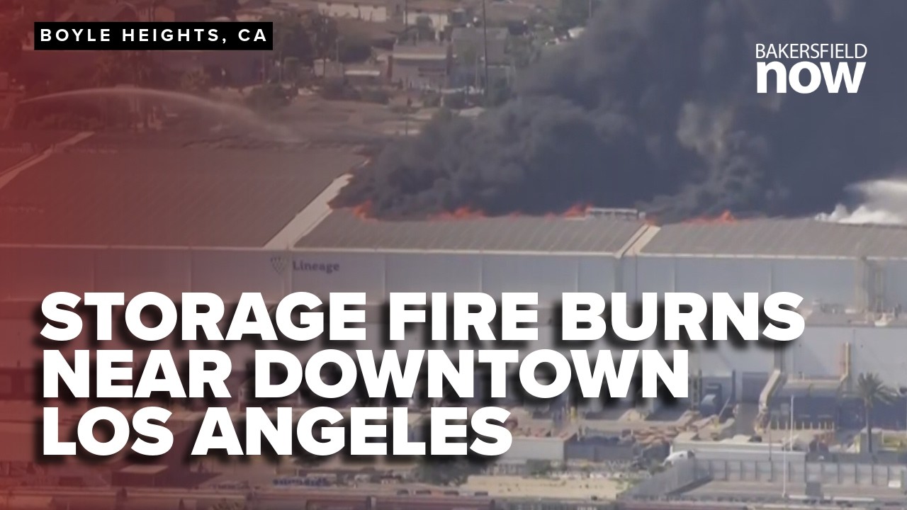 Smoke from storage facility fire fills Los Angeles sky