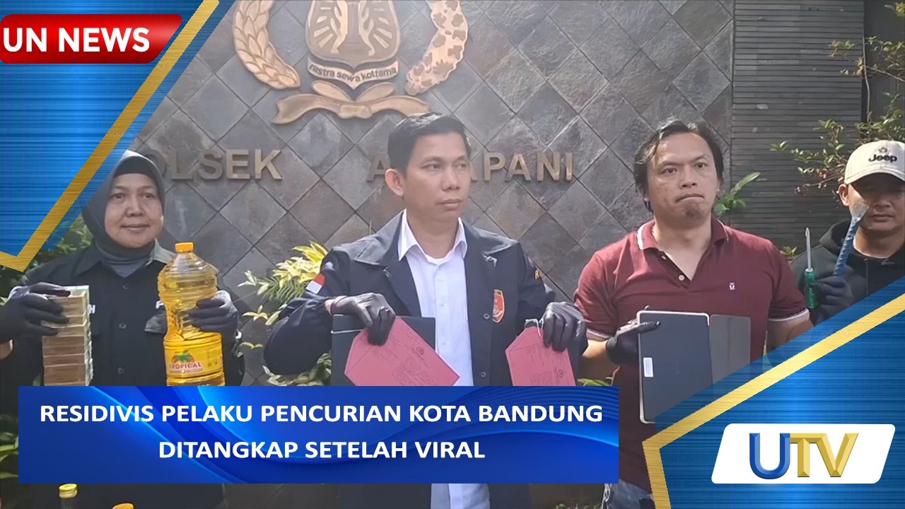 Residivis Pelaku Pencurian Kota Bandung Ditangkap Setelah Viral | UN News | UTV