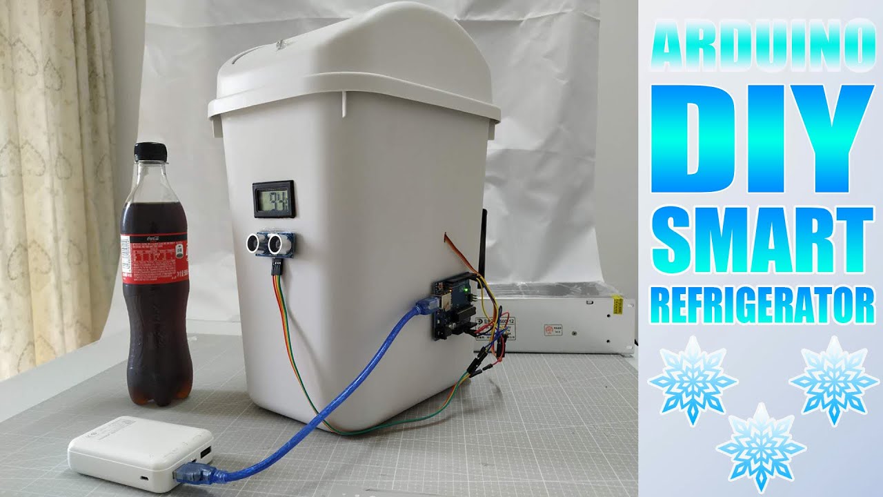 How to Make Small Refrigerator at Home using Arduino, Automatic Open&Close, Temperature Shows