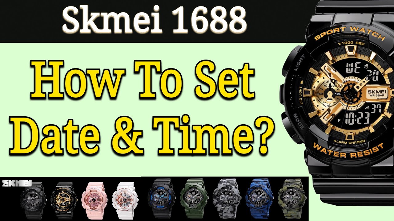 Skmei Sport Watch 1688 Time Setting | How To Set Time, Day & Date Skmei 1688