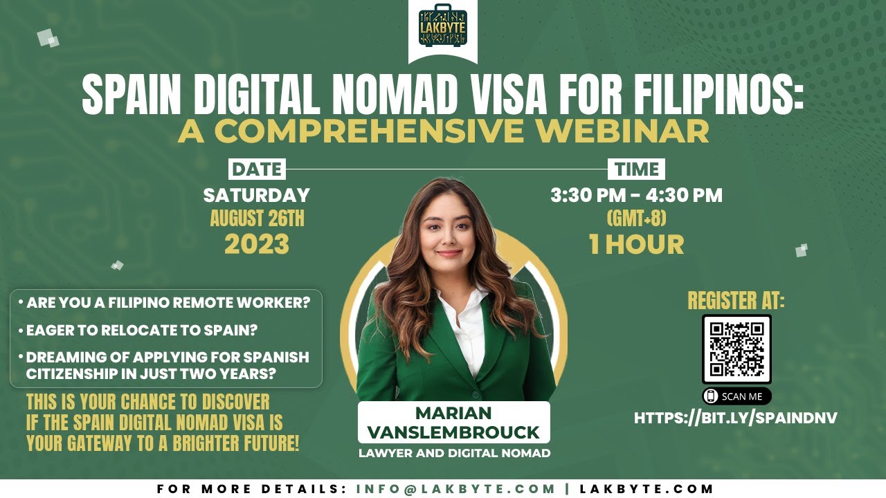 Spain Digital Nomad Visa for Filipinos: A Comprehensive Webinar