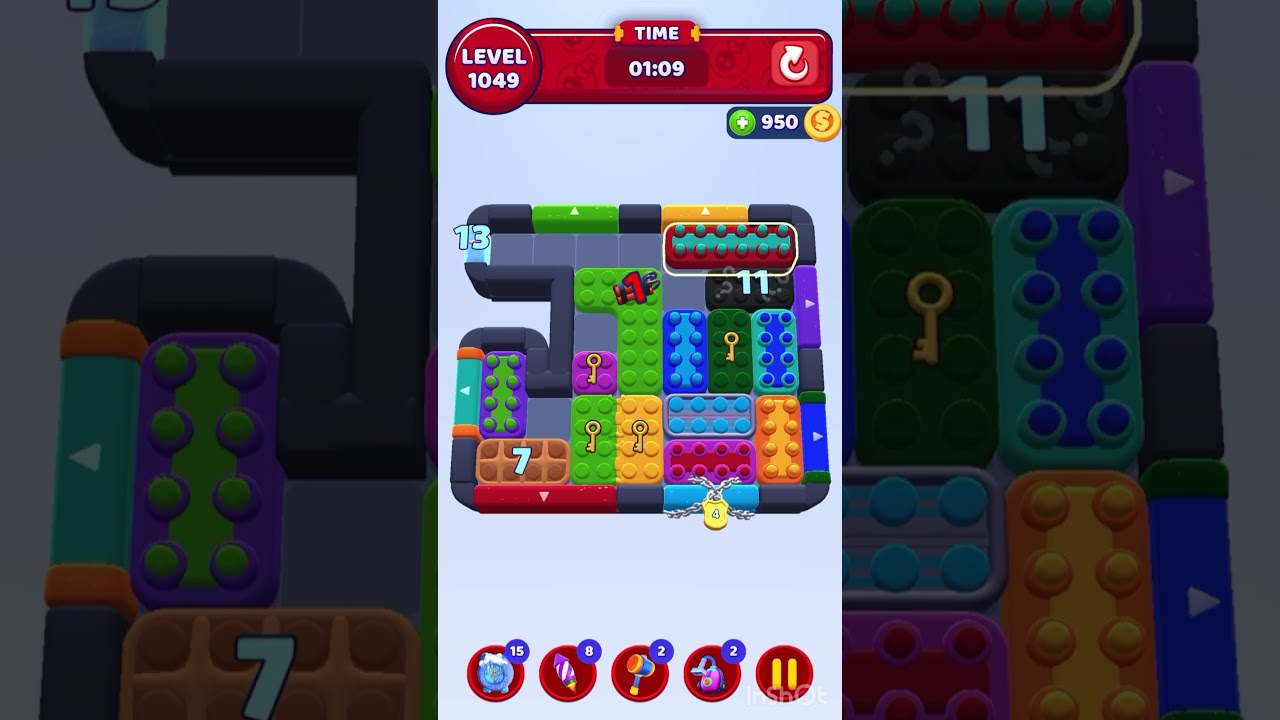 Color Block Jam Level 1049 &ndash; Full Puzzle Solution (No Boosters)