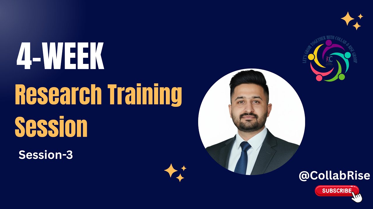 4 Week Research Training Session 3