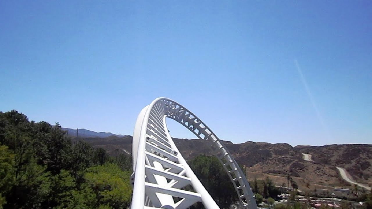 Full Throttle front seat on-ride HD POV Six Flags Magic Mountain